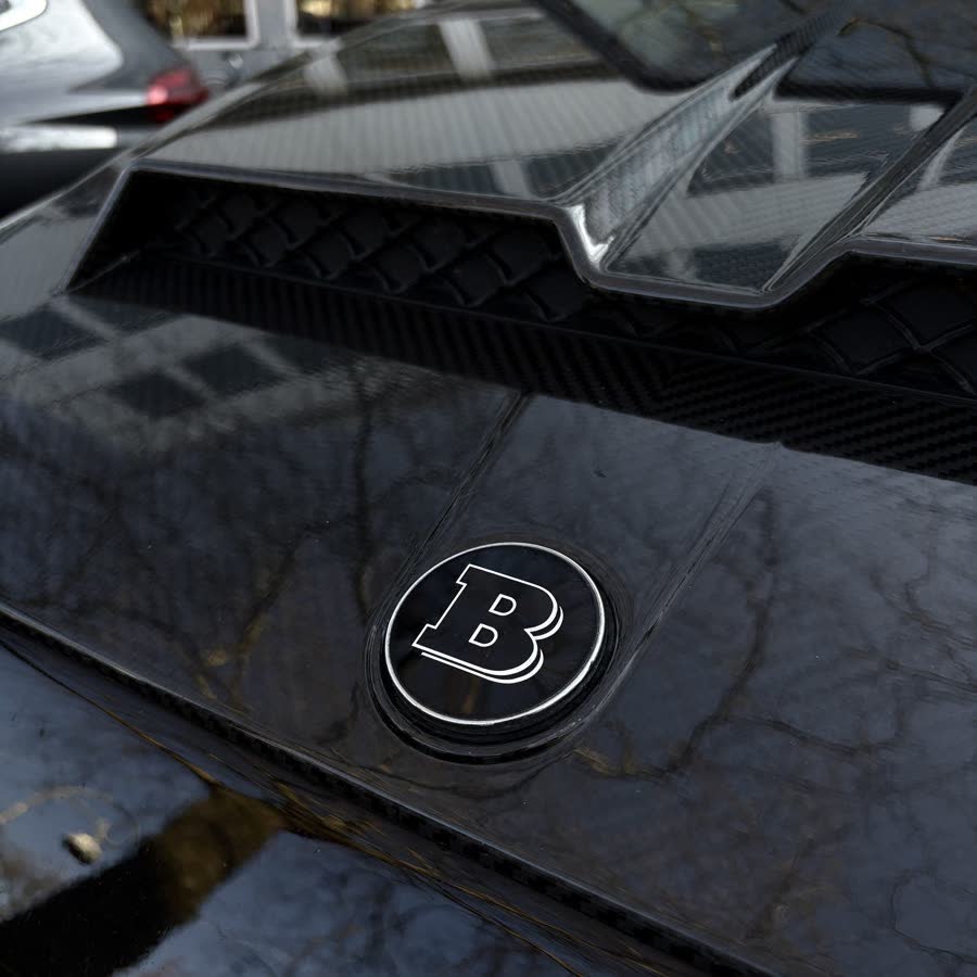 A Bentley bonnet badge after polishing.